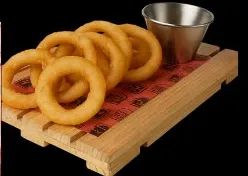 Aros de cebolla en tempura
